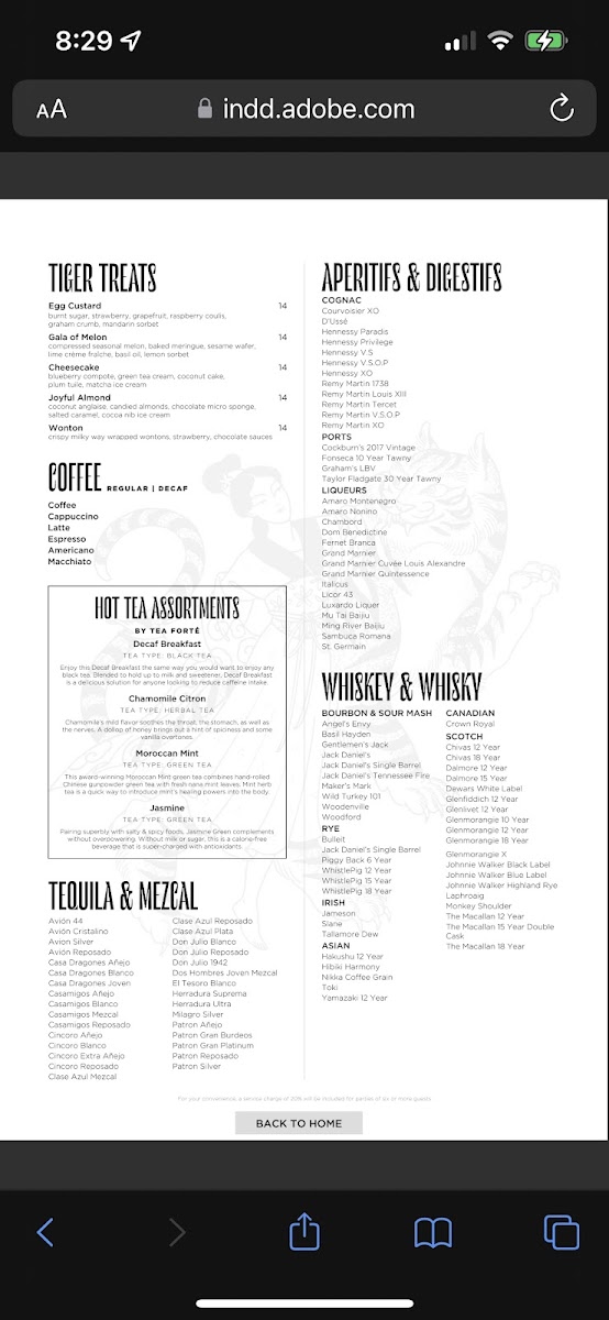 Fuhu gluten-free menu