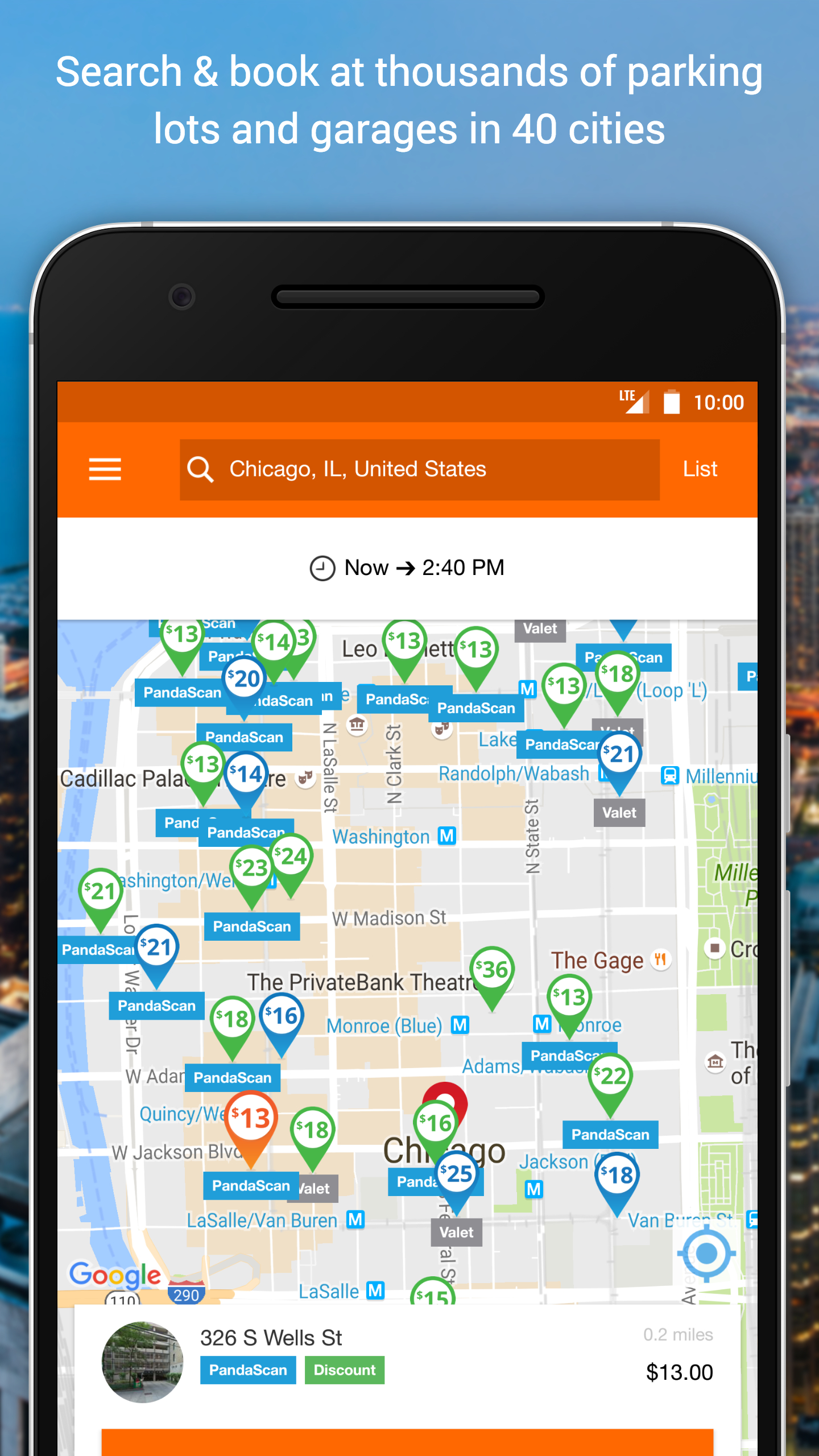 Android application Parking Panda screenshort