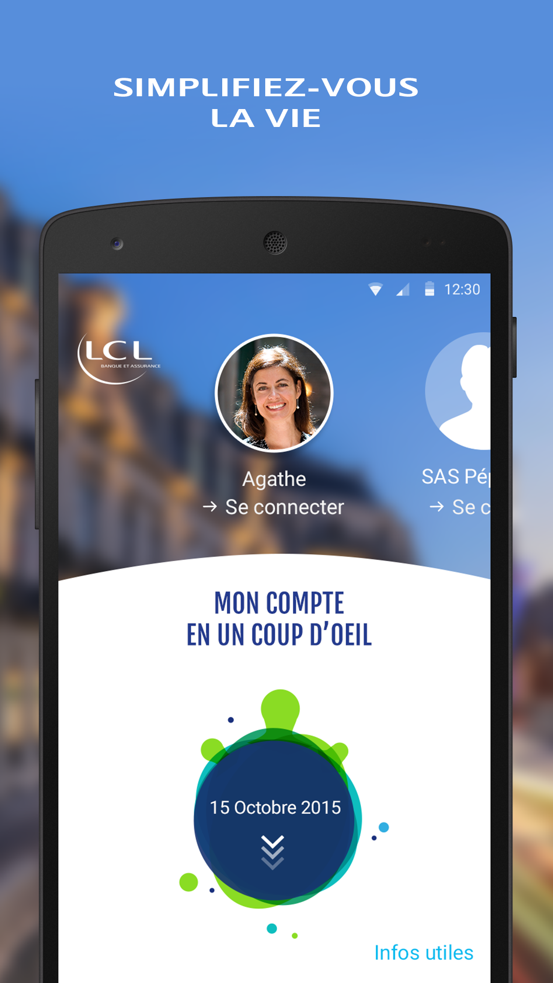 Android application Mes Comptes - LCL screenshort