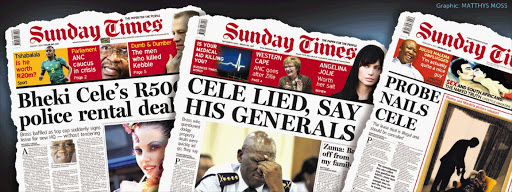 This is how the Sunday Times broke the news of the dodgy leases and subsequently reported on the developments in the Bheki Cele saga