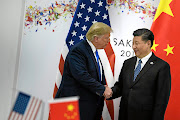 US president Donald Trump  with China's president Xi Jinping at  their bilateral meeting at the G20 leaders summit in Osaka, Japan, on Saturday.  