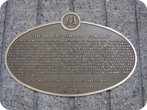 Robert Simpson (1834-1897) emigrated to Canada from Inverness, Scotland. In 1856, he opened a dry-goods store on Yonge Street north of Queen in 1872, but in 1881 re-located and began to extend his...
