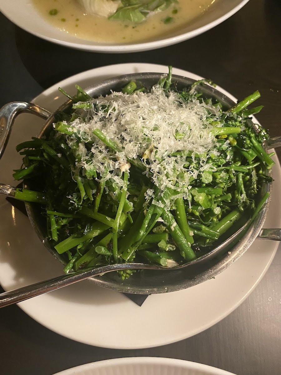 Broccolini with Parmesan cheese and lemon