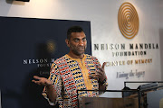 The new Secretary General of Amnesty International, Kumi Naidoo, speaks at a press conference, in Houghton, Johannesburg.  