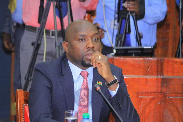 Transport Cabinet Secretary Kipchumba Murkomen during a past meeting in Parliament.