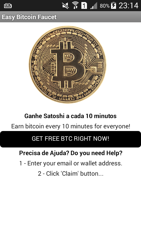 Android application Easy Bitcoin Faucet screenshort