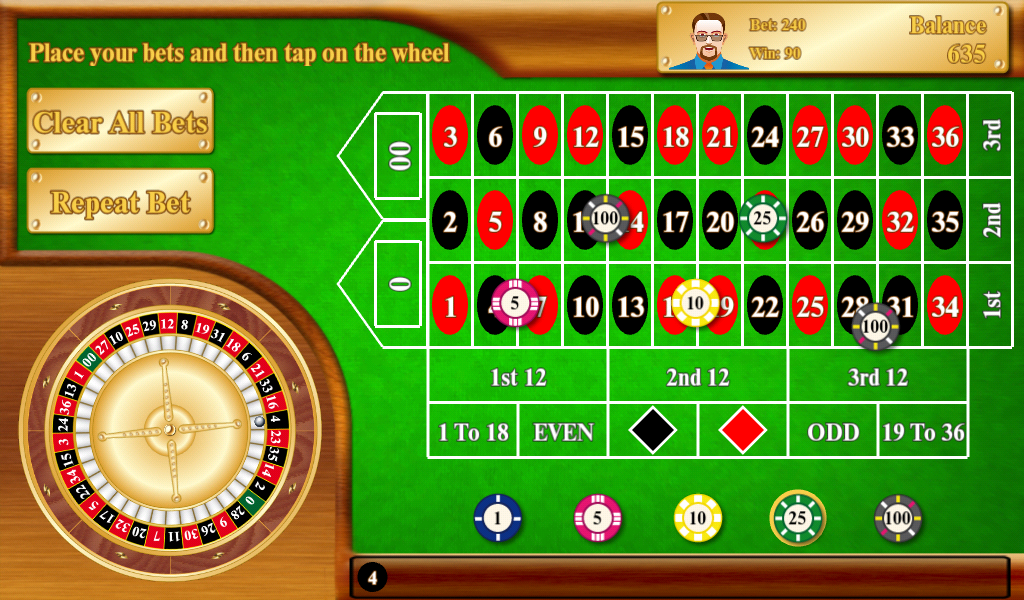 Android application Roulette screenshort