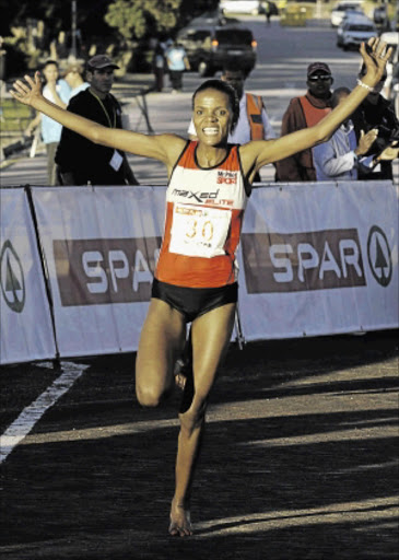 BLITZ : Lebo Phalula wins the Spar Women's 10km Challenge in May Photo: Michael Sheehan/Gallo Images