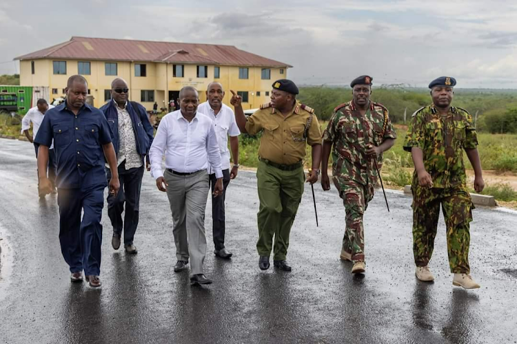 Interior CS Kithure Kindiki at Garsen in Tana River County where he held a State of the County Security Appraisal Forum on Wednesday, March 27, 2024.