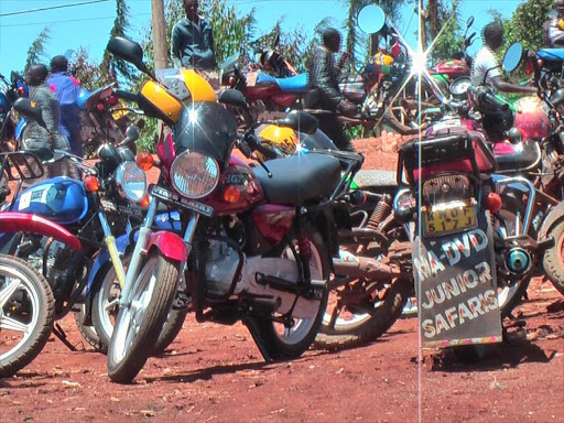 Motorcycles in Iten on Wednesday August 15, 2018. /STEPHEN RUTTO