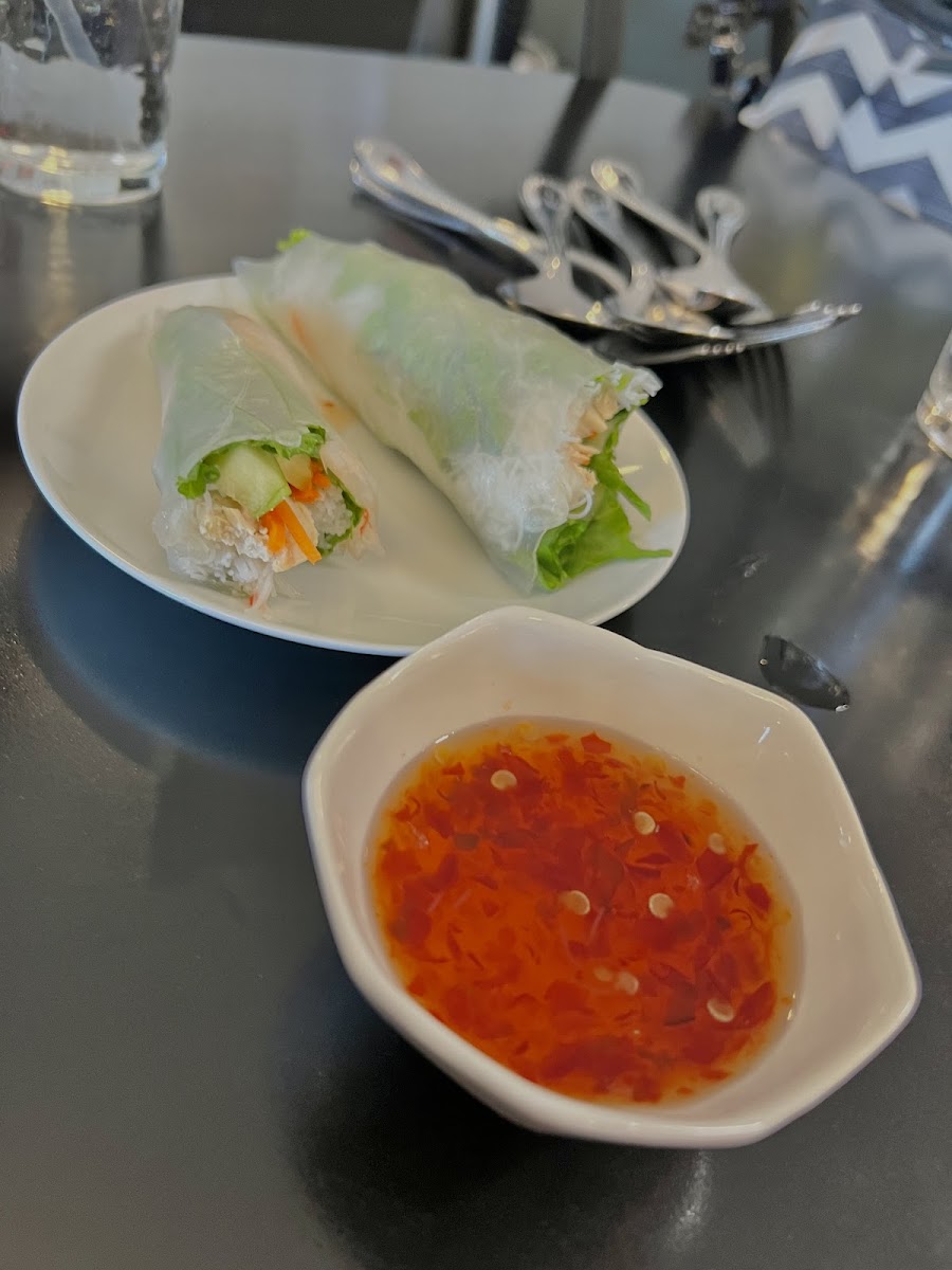 Gf spring rolls. Not my fave.