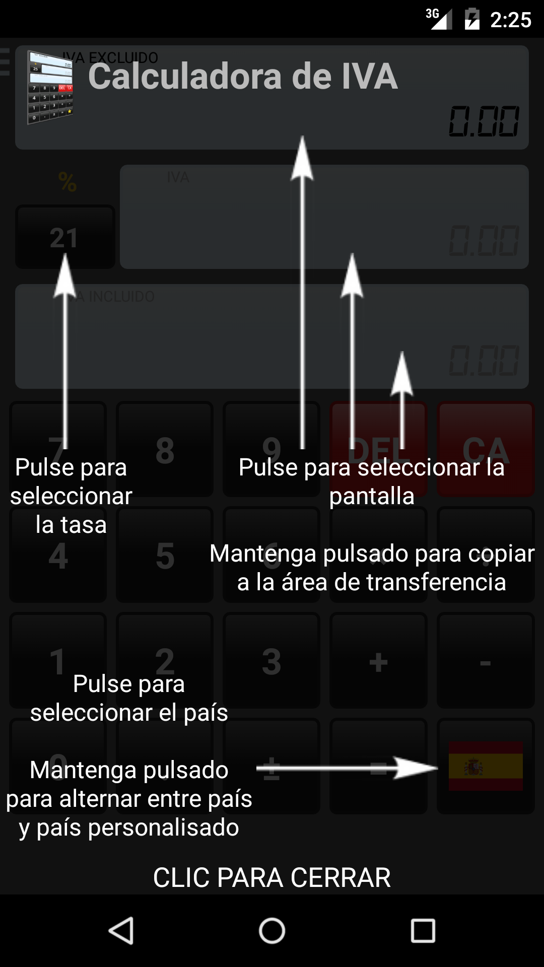Android application VAT Calculator screenshort
