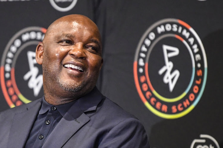 Pitso Mosimane during the Pitso Mosimane Soccer Schools media launch in Sandton in June 2023.