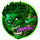 ダウンロード Green Zombie Skull Graffiti Keyboard  The をインストールする 最新 APK ダウンローダ