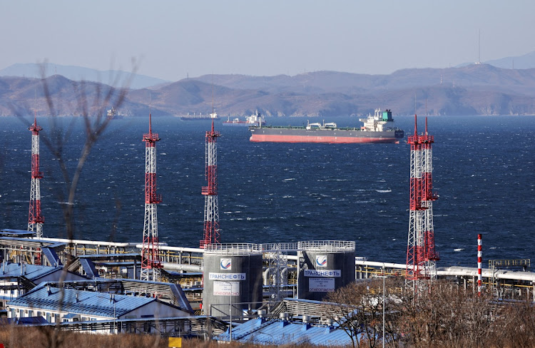 The Fuga Bluemarine crude oil tanker lies at anchor near the terminal Kozmino in Nakhodka Bay near the port city of Nakhodka, Russia.Picture: REUTERS/TATIANA MEEL/FILE
