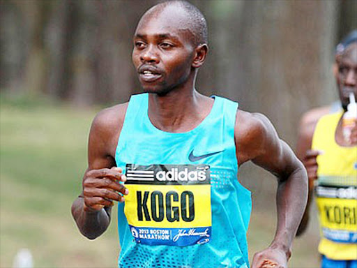 Micah Kogo at the 2013 Boston Marathon.