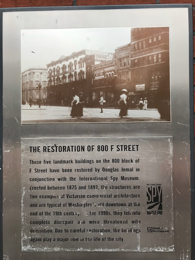 The Restoration of 800 F StreetThese five landmark buildings on the 800 block of F Street have been restored by Douglas Jemal in conjunction with the International Spy Museum. Erected between 1875...