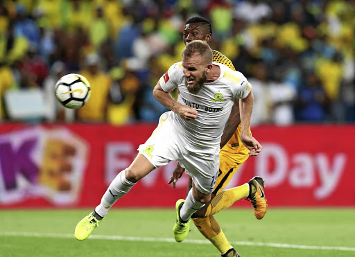 Jeremy Brockie of Mamelodi Sundowns agrees with other PSL players that footballers are taxed heavily in South Africa. /Muzi Ntombela/ BackpagePix