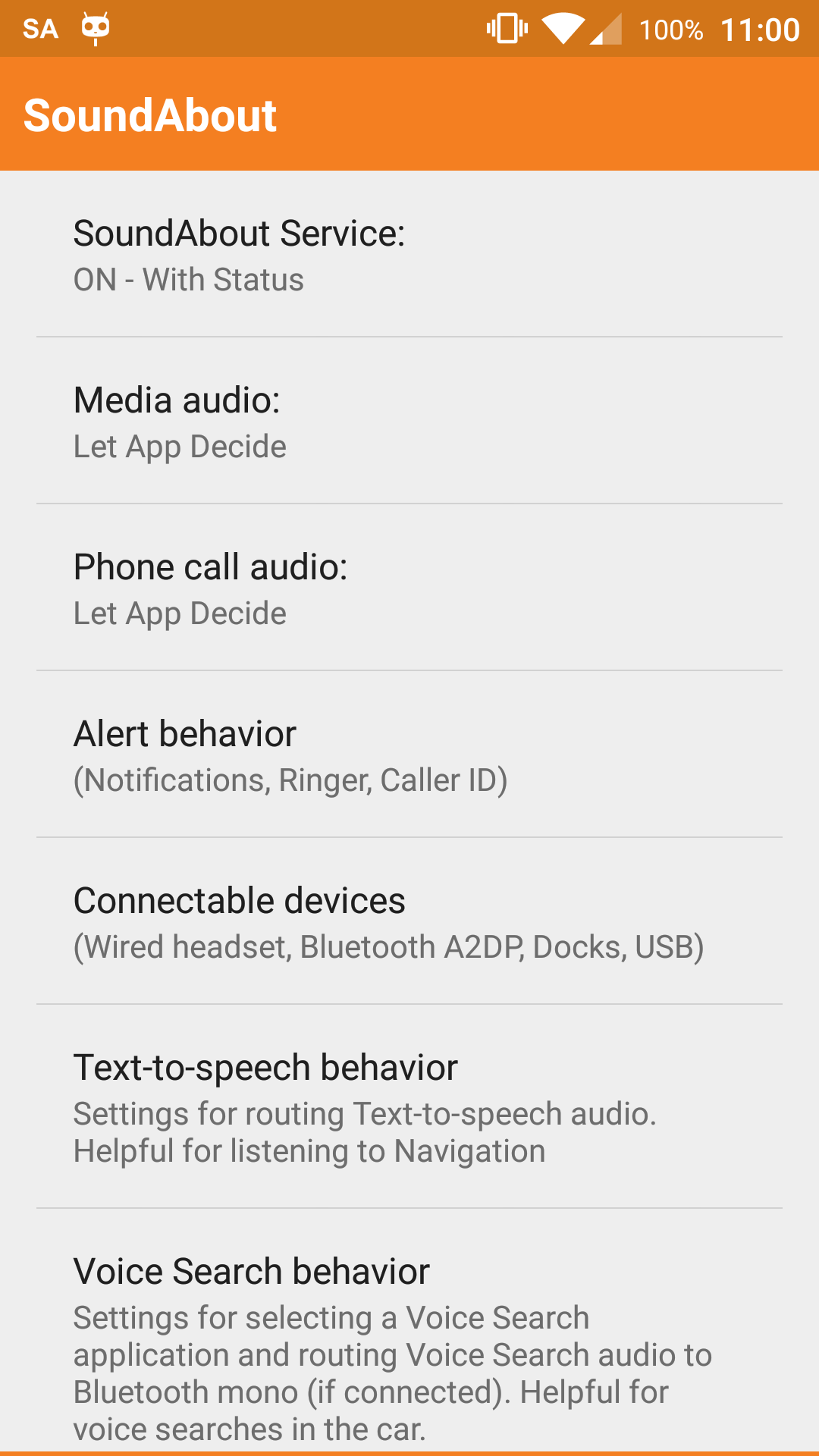 Android application SoundAbout screenshort
