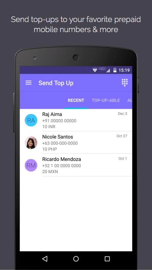 Android application Top TopUp: Send Free Recharge screenshort