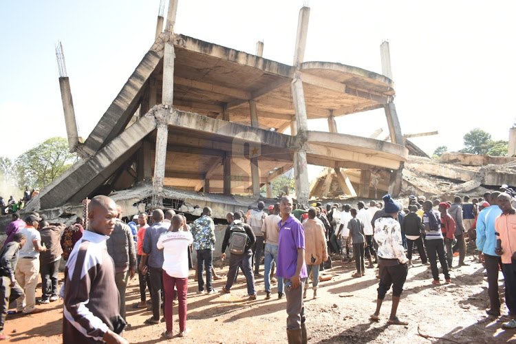 Collapsed building in Bungoma