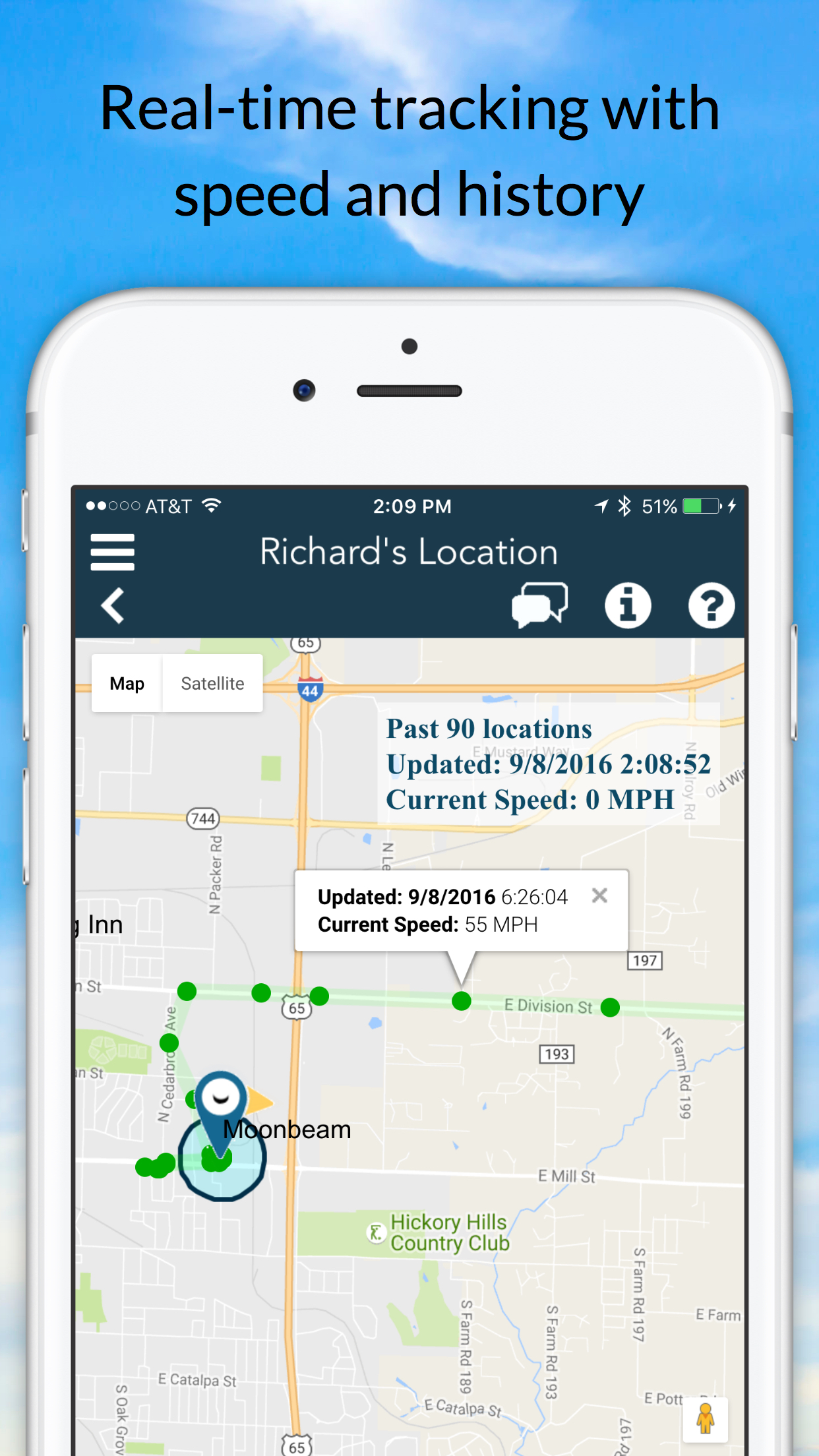 Android application Chirp GPS Phone Tracker screenshort