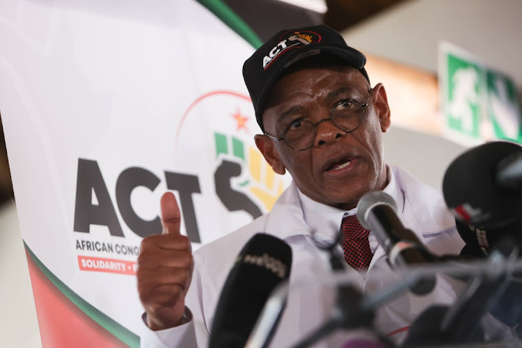 Ace Magashule at a press conference where he announced the formation of the African Congress for Transformation on August 30 in Soweto, Johannesburg.