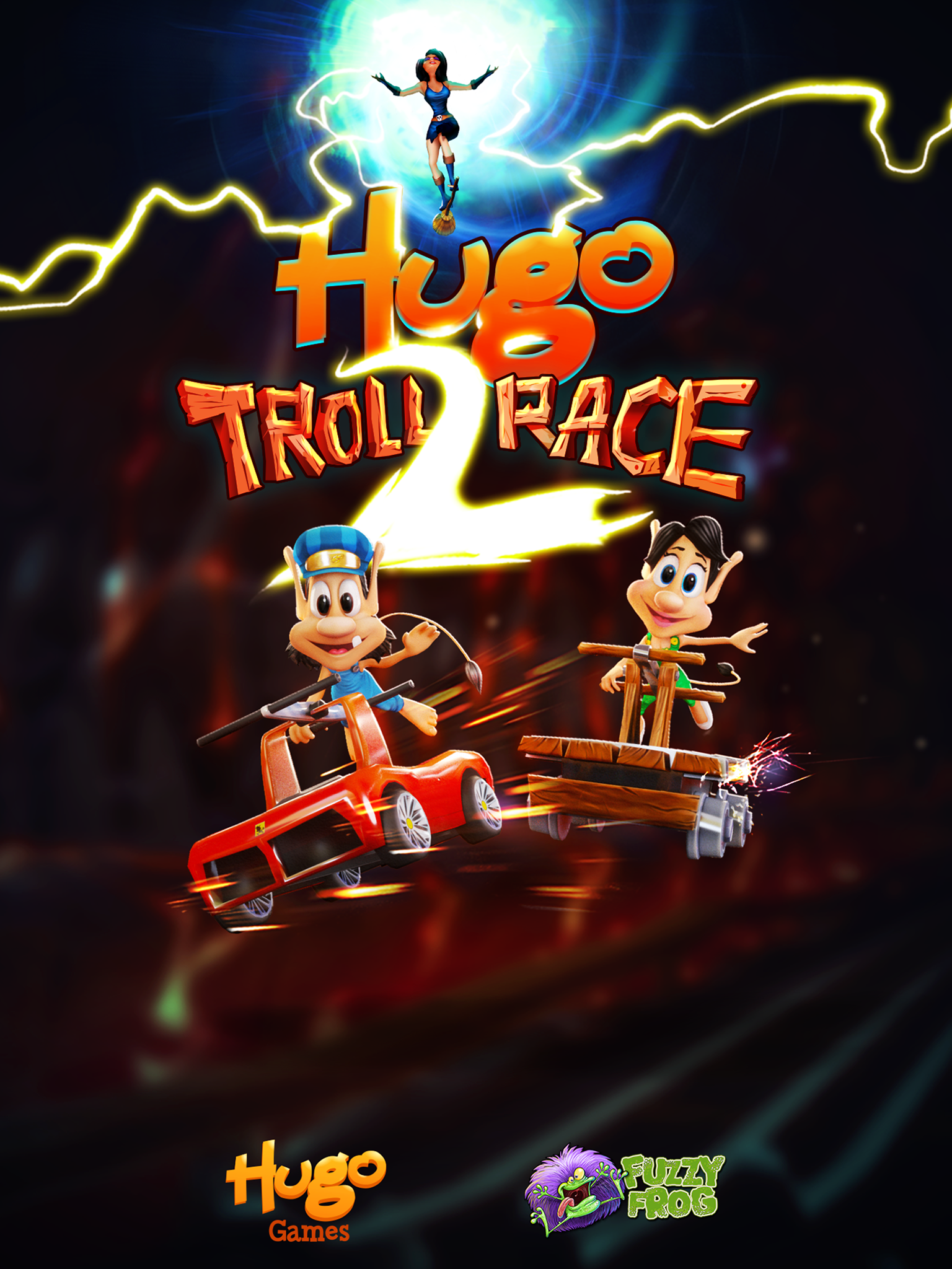Android application Hugo Troll Race 2: The Daring Rail Rush screenshort