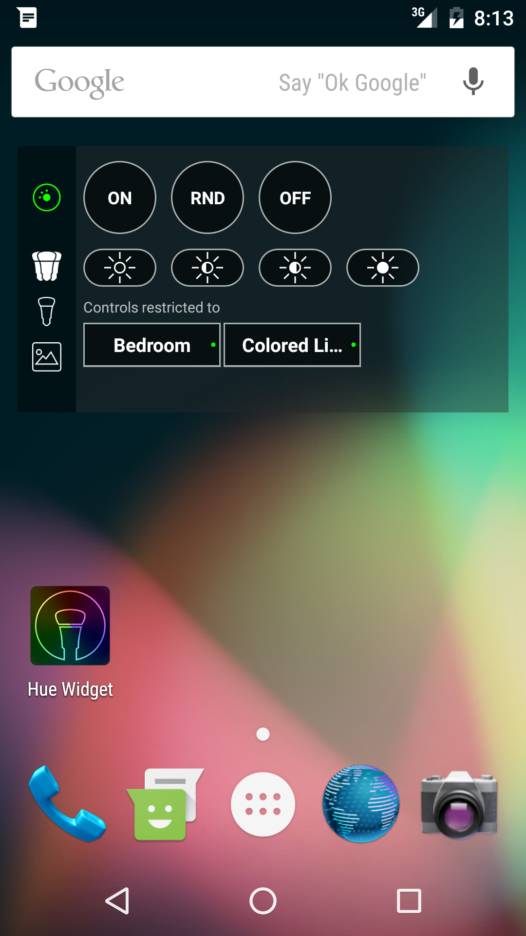 Android application Hue Widget screenshort