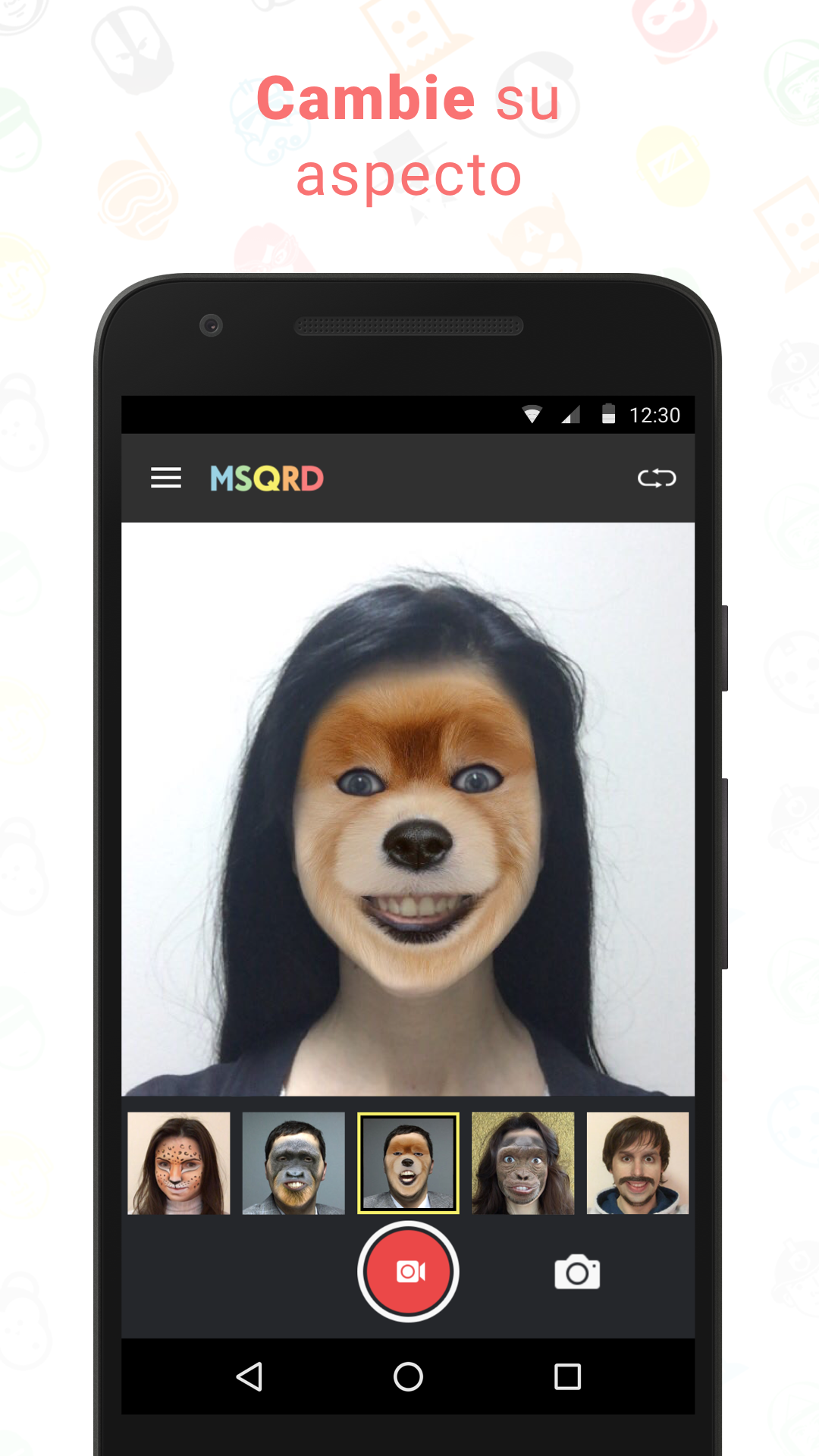 Android application MSQRD screenshort