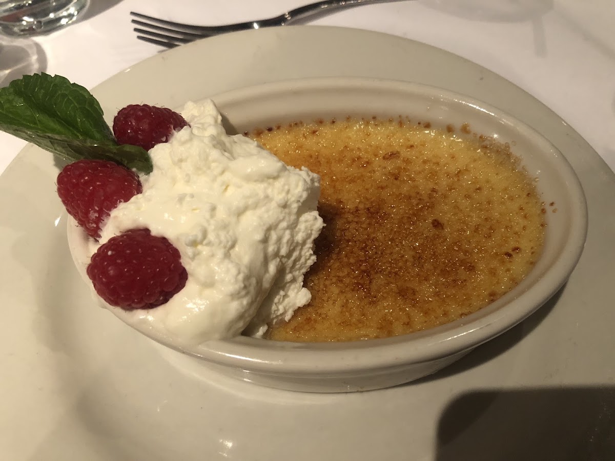 Seasonal creme brûlée was the perfect ending