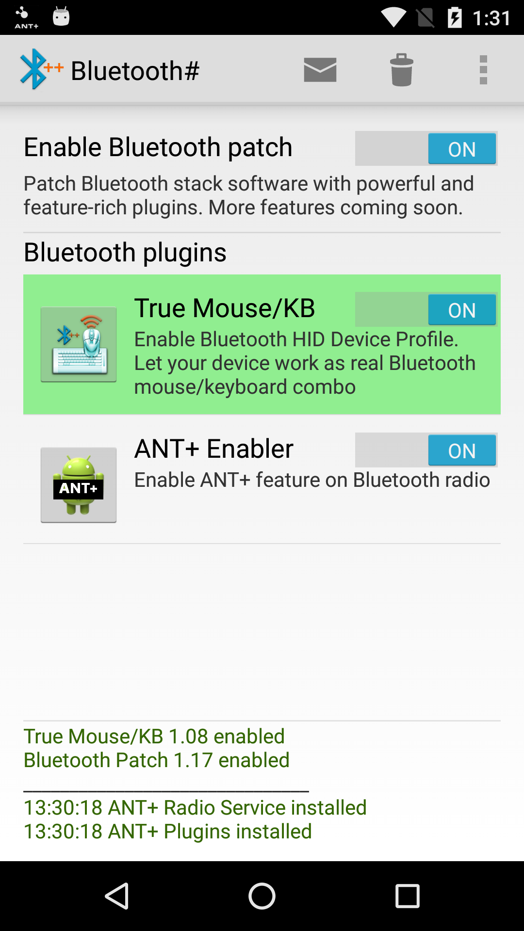 Android application Bluetooth# screenshort