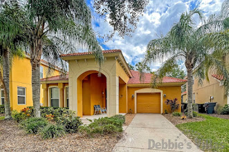 Orlando vacation villa, close to Disney, scenic view from south-facing pool and spa deck, games room