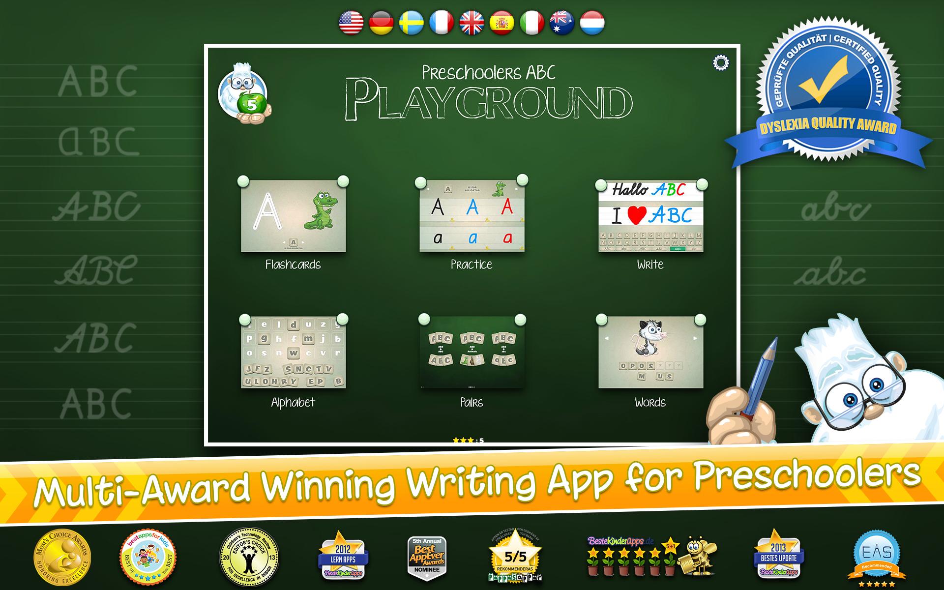 Android application Preschoolers ABC Playground screenshort