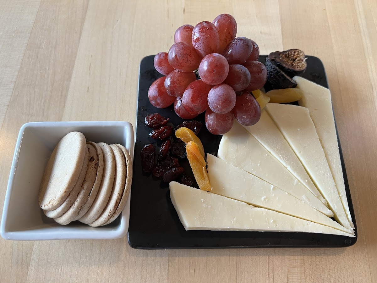 Personal cheese plate with GF crackers