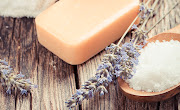 A fragrant bar of bath soap and some coarse salt are all you'll need to mix up your bath salts at home.