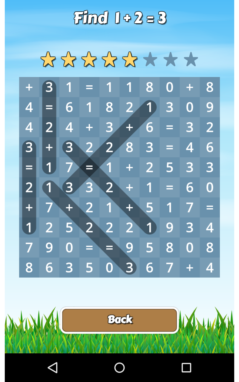 Android application Cool Math Search Puzzle screenshort