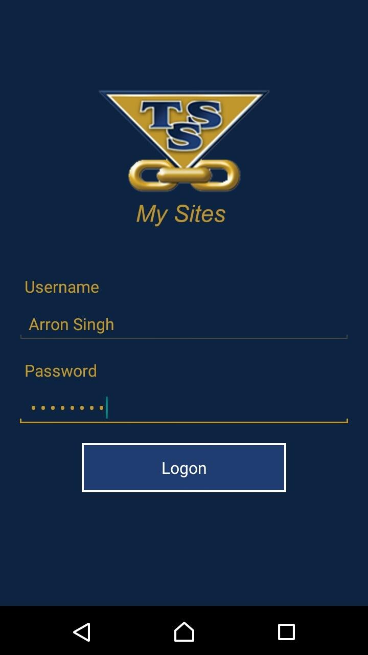 Android application Tss My Sites screenshort