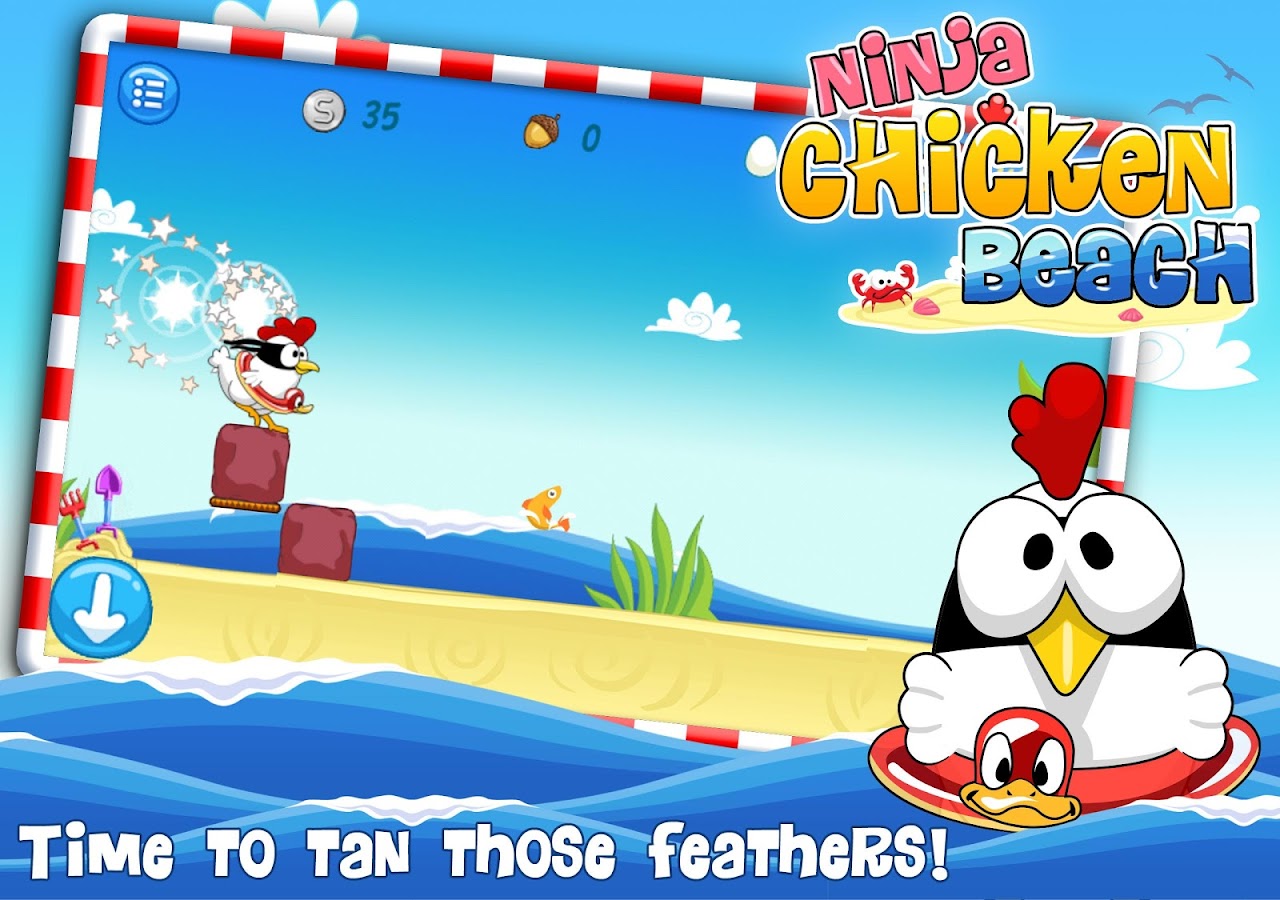    Ninja Chicken Beach- screenshot  