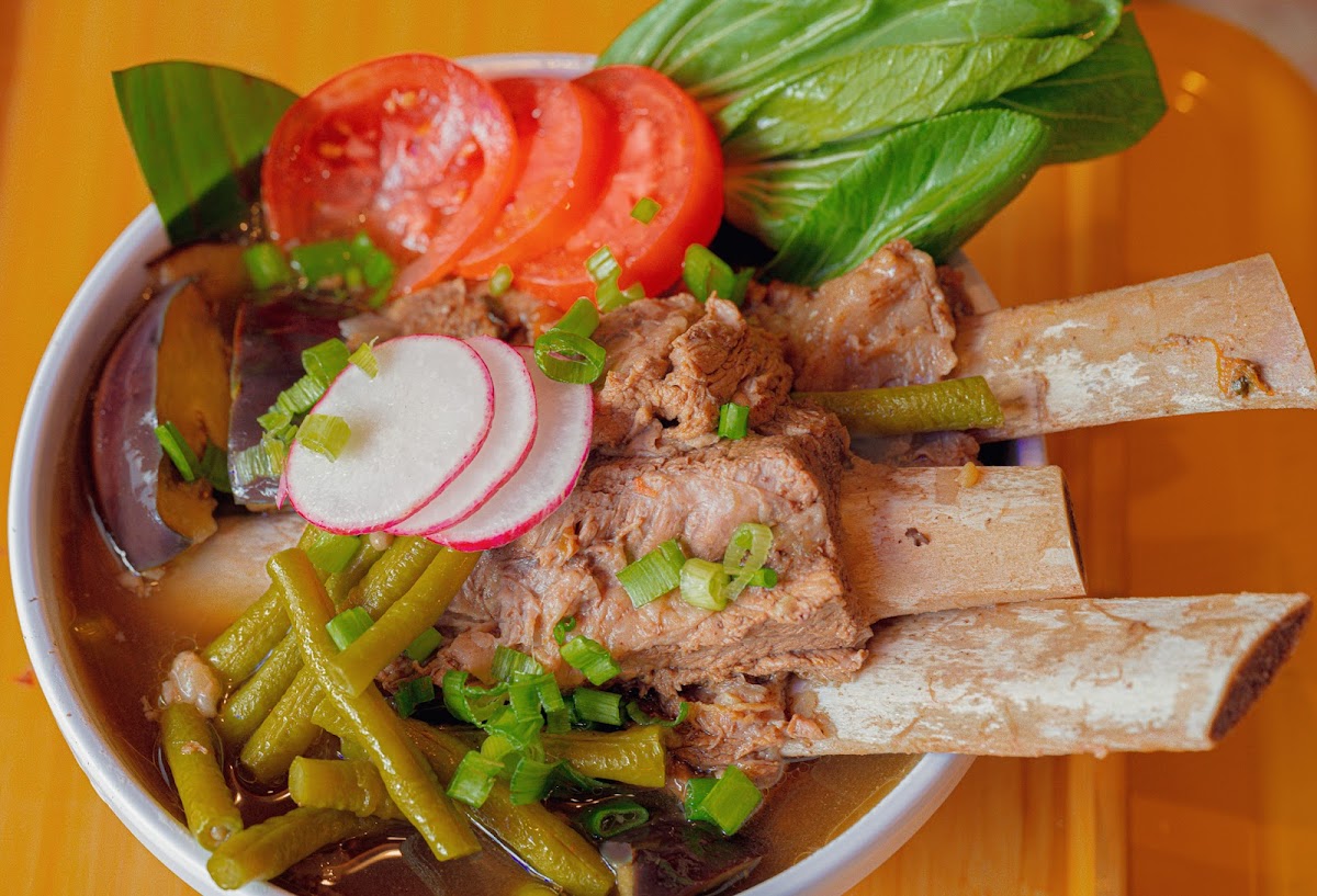 Beef Sinigang. Short ribs in tamarind soup.