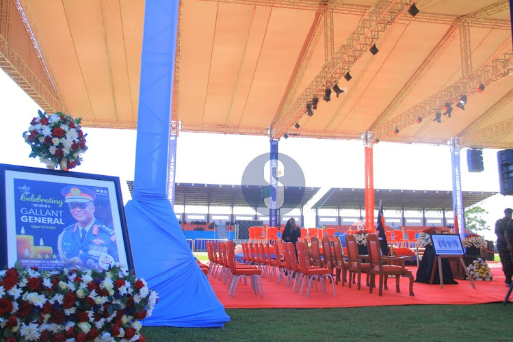 The main pavilion at Ulinzi sports complex where the guests will sit.