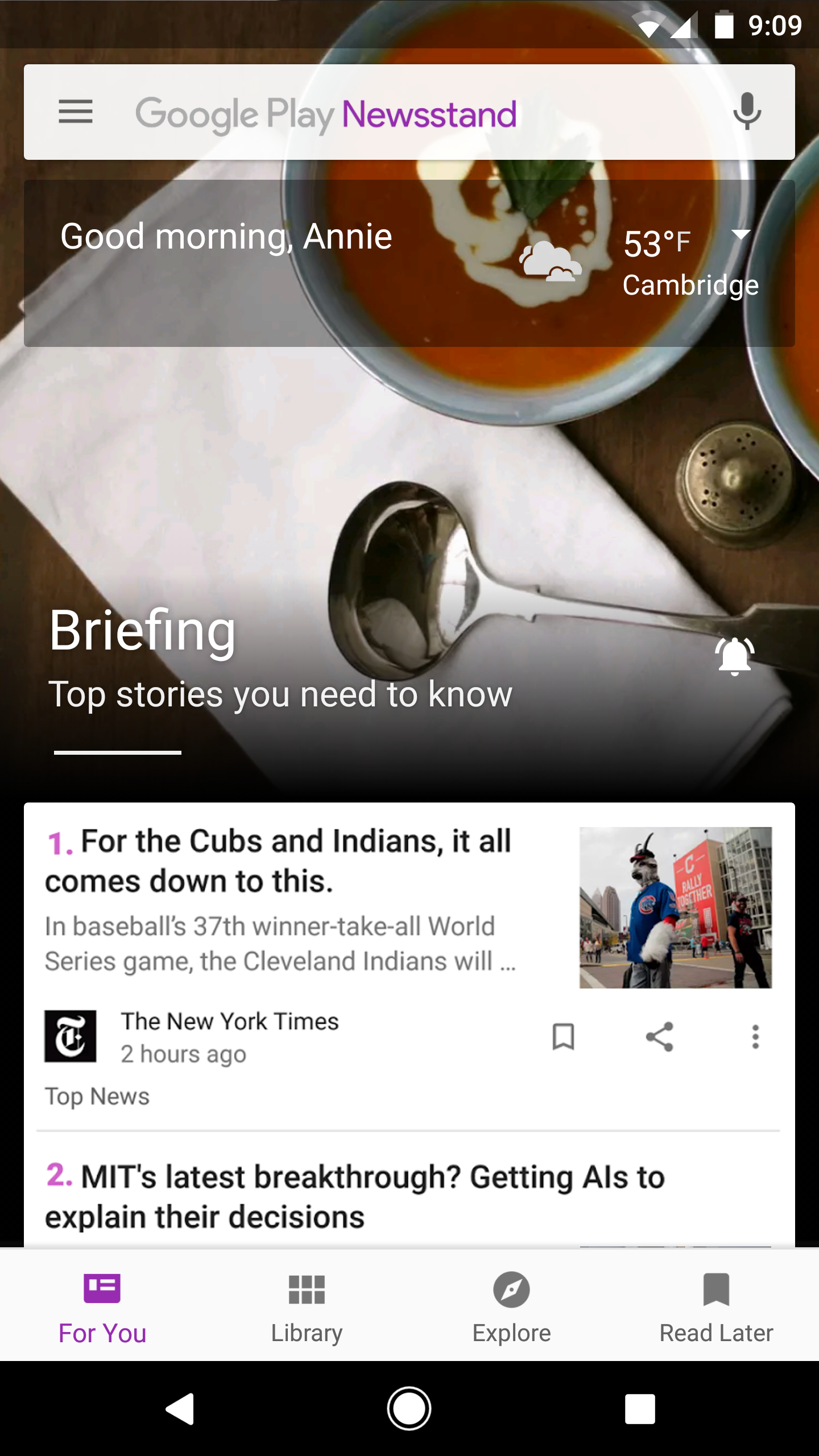 Android application Google News - Daily Headlines screenshort