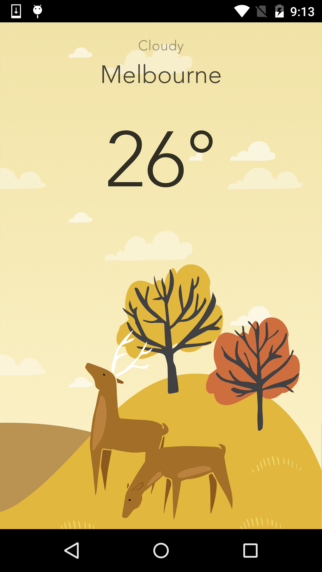 Android application Wild Weather screenshort