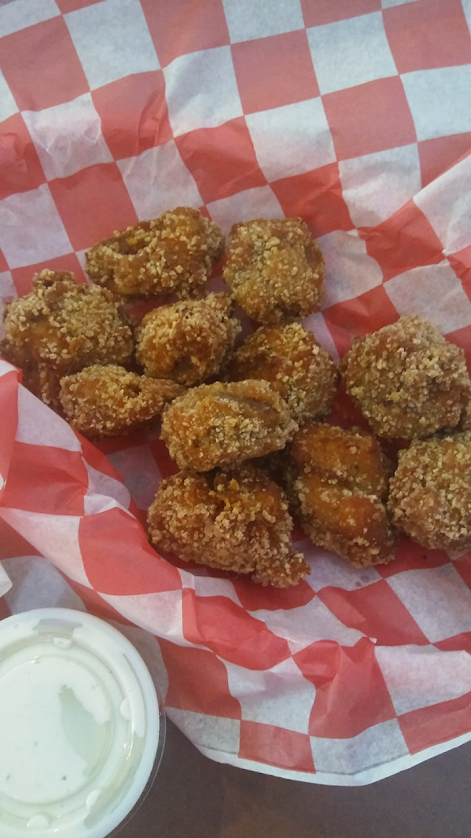 Fried mushrooms.