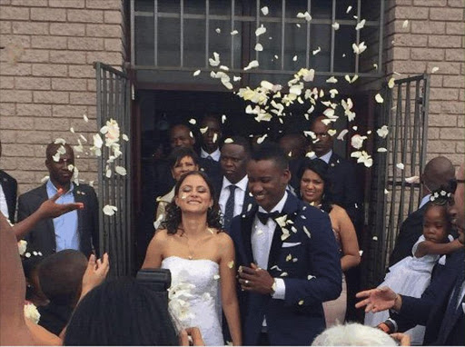 Duduzane Zuma and bride Shanice.