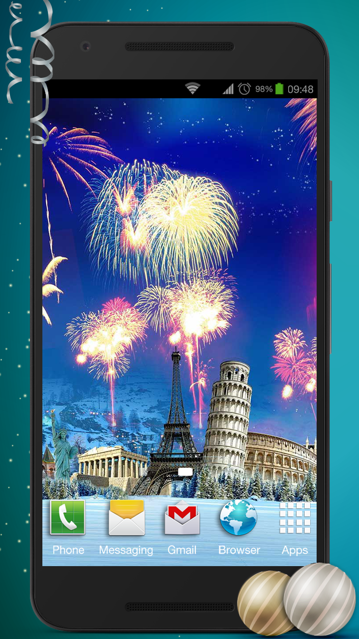 Android application New Year 2017 Live Wallpaper screenshort