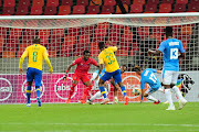 Mamelodi Sundowns forward Lebohang Maboe scored his first goal of the season. 