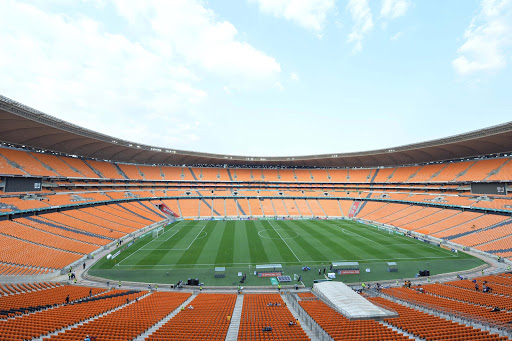 General View of FNB Stadium during the Nedbank Cup Quarter Final between Kaizer Chiefs and SuperSport United at FNB Stadium on April 22, 2017 in Johannesburg, South Africa.