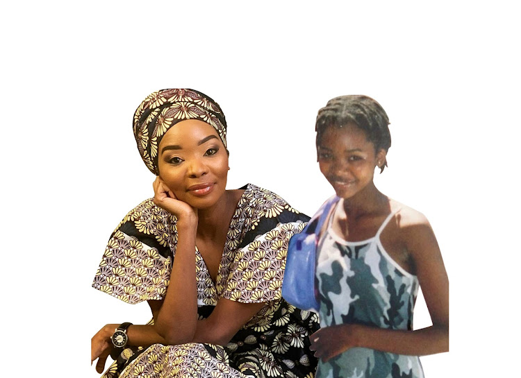 Nzinga Qunta and her younger self.