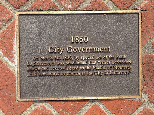 1850 City Government On march 30, 1850, by special act of the State Legislature, it was proclaimed that "lands heretofore known and acknowledged as the Pueblo of Monterey shall henceforth be known...